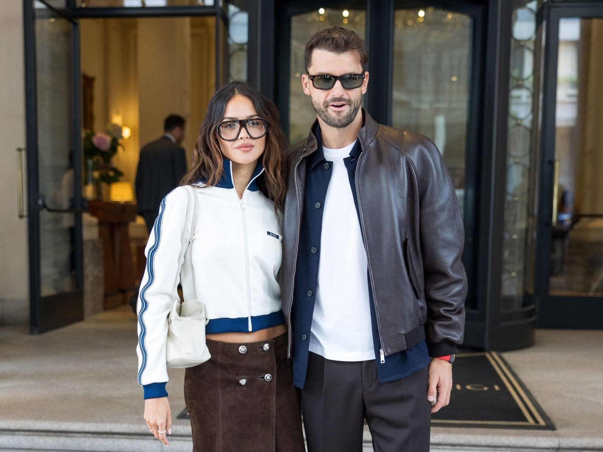 Grigor Dimitrov's Heart Races for Eiza Gonzalez in Black Dress