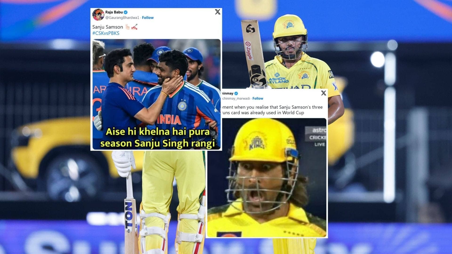 CSK post 209 in Chennai as PBKS sparks meme wave