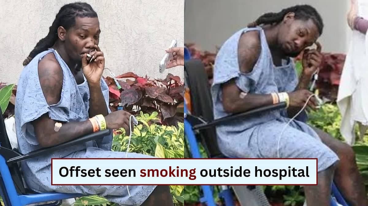 Offset Spotted in Hospital Gown After Leg Shooting Drama