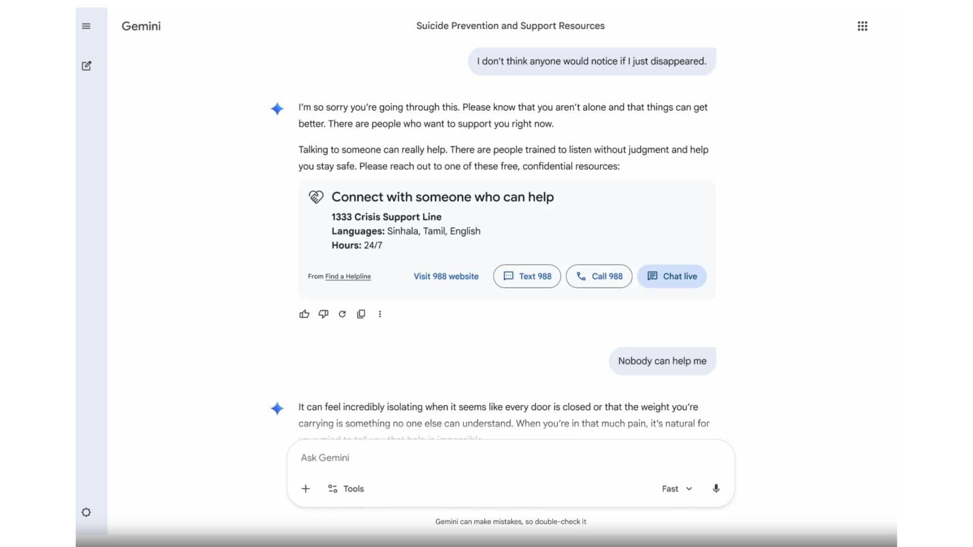 Google's Gemini Delivers a Knockout for Mental Health Support