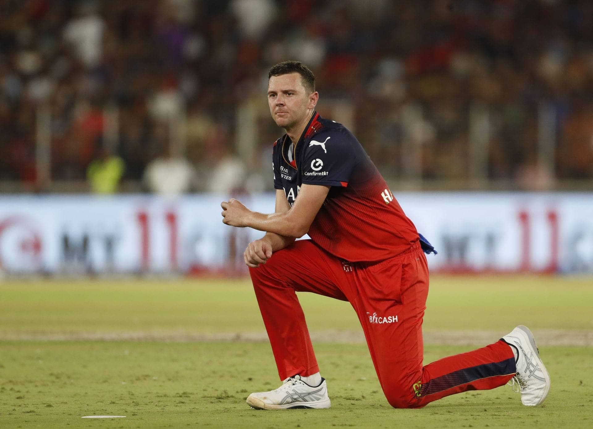 Josh Hazlewood Knocks Pooran's Stump in RCB vs LSG Clash