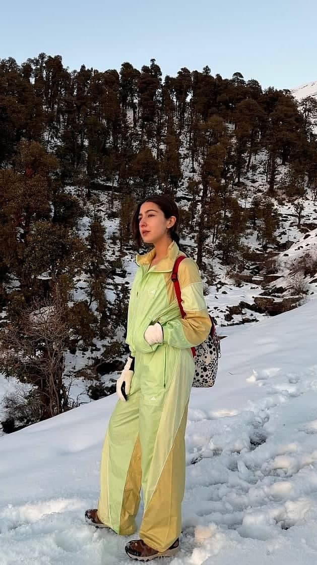 Sara Ali Khan's Epic Snowy Adventure in Uttarakhand Mountains
