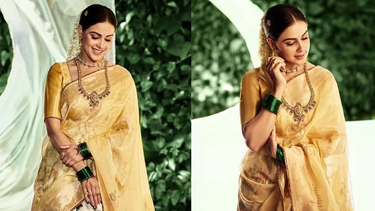 Genelia Deshmukh's Fashion Triumph in Paithani for Raja Shivaji