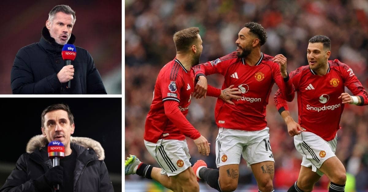 “You haven’t even got a manager yet” - Jamie Carragher and Gary Neville clash in studio after Manchester United beat Liverpool
